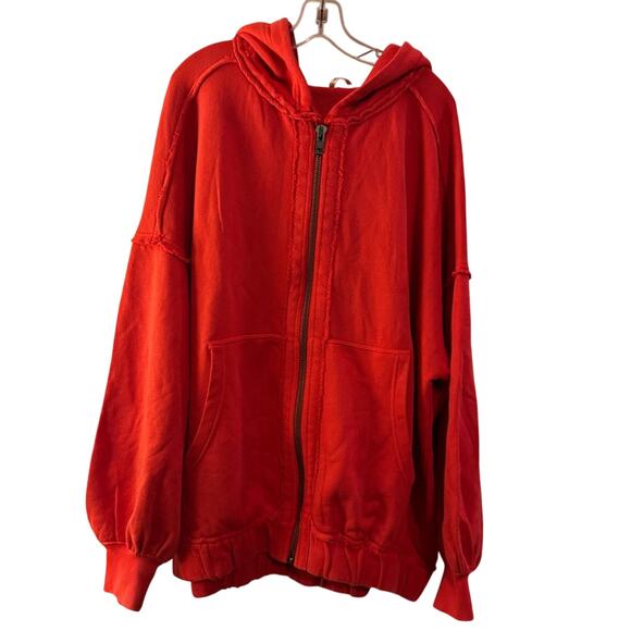 FREE PEOPLE Lucky Zip Up Slouchy Hoodie Jacket Size M New w/o Tag MSRP $148 SOO - Picture 7 of 11